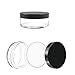 Homgaty 50g Empty Plastic Sifter Jar with Screw Lids for Cosmetics Powder Makeup Cream Glitter