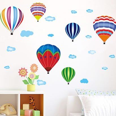 Hongrun Removable wall decals flying Dreams Cartoon Children's room bedroom bed sofa in the living room TV wall-mounting 81*116cm