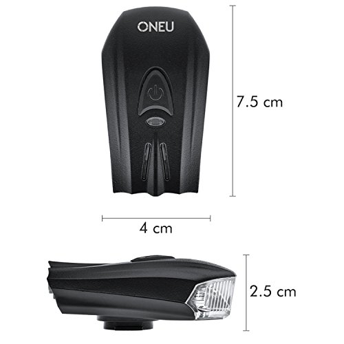 ONEU LED Fahrrad Stirnlampe Kopflampe Kopfleuchten,USB-Akku Fahrradlampe,Mini Automatik leichte Anpassung Bike-Energiesparlampe,4 Leuchtmodi für Mountainbiken,Klettern,Camping und täglichen Gebrauch - 2