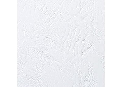 GBC Plats de couverture grain cuir LeatherGrain, format A5 (250g/m2, blanc, lot de 100)