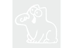 ‎TRADERCAT tradercat Auto Aufkleber Simons Cat - 11cmx11cm - Sticker für alle Oberflächen - Fenster, Seitenspiegel, Heckscheibe, Motorhaube, Fahrzeug – mit Anleitung (Weiss)