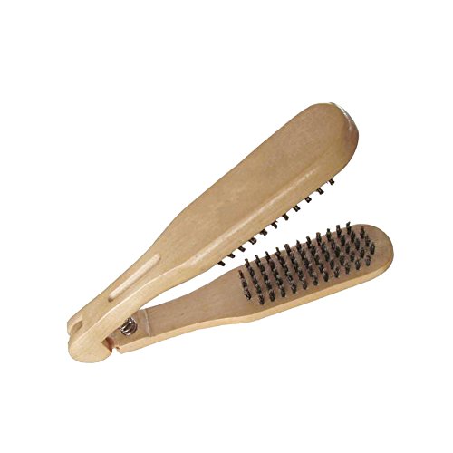 Peine alisador de pelo de madera antiestático doble cepillo para uso doméstico/salón peluquería