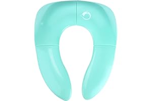 KISDREAM Faltbarer Reise Toilettensitz Kinder Unterwegs: Sitzverkleinerer Toilette Kloaufsatz Toiletten Kinderklo WC Sitz Rutschfest stabil klappbar, sicher und bequem (Grüner)
