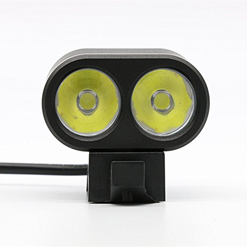 SOOJET BBT09 2x CREE XM-L L2 LED Aluminum Fahrradlampe Set – 2500Lumen Leucht Stärke – Wiederaufladbare Akku Pack – – Front Licht – Bicycle Light – Scheinwerfer Beleuchtung für das Fahrrad – Smart Controller mit Viel Power – Preis- Leistung Top - 2