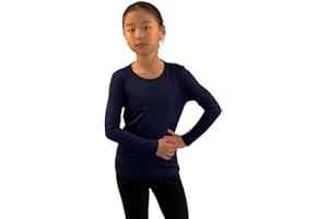 tex leaves Camiseta Interior Térmica para Niños Unisex - Cuello Redondo