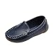 Produktbild Unisex-Kinder Weiches Leder Halbschuhe Sannysis Kinder Kind Jungen Mädchen Solide Leder Sport Faul Sneaker Casual Bootsschuhe (32, Dunkelblau)