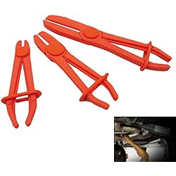 3 Pcs / Set Pinces à durite Pinces de Tuyau Ligne Pince Tuyau Pincée Pince À Sertir Pour Tuyau De Nylon Outil De Serrage Pour Tuyaux Flexibles, Freins, Conduites De Carburant, Chauffages, Radiateurs