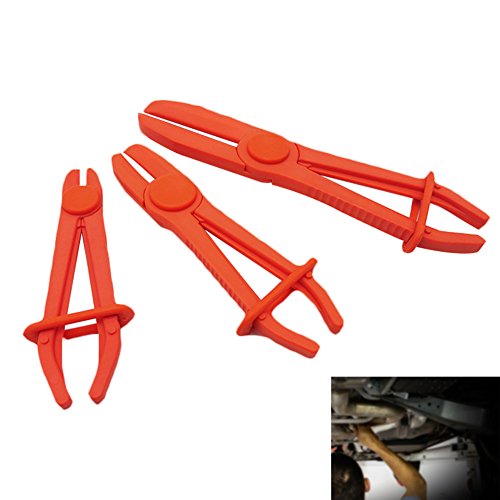 3 Pcs / Set Pinces à durite Pinces de Tuyau Ligne Pince Tuyau Pincée Pince À Sertir Pour Tuyau De Nylon Outil De Serrage Pour Tuyaux Flexibles, Freins, Conduites De Carburant, Chauffages, Radiateurs