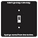 Produktbild Rikki Knight I Don 't Go crazy-single Toggle Lampe Switch Plate