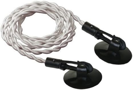 Travel Clothes Line No Pegs Required Stretches To 1.85M Easy Attach Suction Cups Just Pull Clothes Through (White)