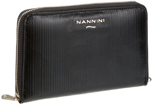 Portafogli Lungo Donna In Pelle Con Protezione RFID - Nero, Multipli Scomparti E Scomparto Foto