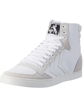 Hummel Sneaker Unisex Erwachsene – Slimmer Stadil Tonal High – Freizeitschuh Schwarz & Weiß - Schuh Hoch Leinen...