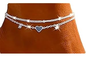 Guidre Cavigliera da donna delicata e impermeabile, regolabile, cavigliera da donna, con cavigliera da donna, idea regalo estiva da spiaggia, Große, leghe, leghe