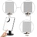 SATMON Makeup Mirror with 16 LED Lights & Touch Screen Dimmable with Removable 10x Magnifying Spot Mirrors,180°Swivel Rotation,Illuminated Vanity Mirror for Bathroom,Bedroom,Desktop,Tabletop (Black)