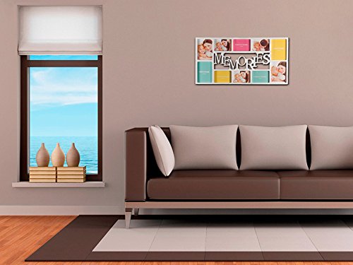 Smartfox Bilderrahmen Fotorahmen Collage für 10 Fotos (6x 10x15cm - 2