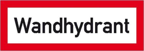 0896. Door Handle Sign for Wall Hydrant Fire Protection Soft PVC Film Self-Adhesive Printed 29,70 cm x 4