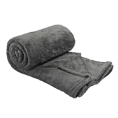 Eminza Plaid microfibre Gris foncé