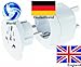 Produktbild Reiseadapter Welt-Adapter auf England Groß Britanien + Deutschland (2er-Set, Steckdosenadapter GB)