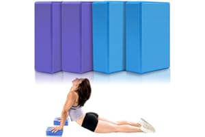 Yoga Block aus EVA Schaumstoff Bootoow 4 Stück Yoga Blöcke mit hoher Dichte und geringem Gewicht Yogaklotz stabil & rutschfest für Joga Anfänger und Fortgeschrittene