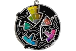 EUNMSI Color Fidget Enamel Pin, Color Fidget Wheel for Artists,20-Hue Colo r Wheel Spinner,Creative Color Fidget Wheel Lapel Pins Relieve Stress,Quickly Identify Tonal Relationships (1 pcs)