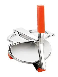 DTH Manual Stainless Steel Puri poori Maker Press Machine with PRE Fitted Handle, Large for Kitchen Nearly 6.5 inches