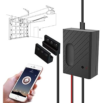 Ouvre-porte De Garage Connecté Wi-Fi Maxcio - Compatible Alexa/Google Home, Contrôle Par Appli - Alimentation CC/CA, Avec Télécommande Et Capteur