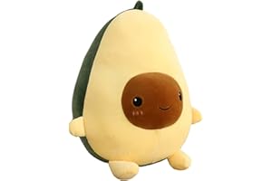 Yeqivo Bonito Juguete de Peluche de Aguacate, Cute Avocado Plush, Almohada rellena de Aguacate, Regalo para niñas, niños y Amigos (Amarillo,60CM)
