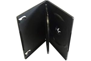 Natureinks 10 x 3 Way Triple CD DVD Blu ray Storage Case Cases Flip Tray clear outer cover 14mm spine (10 cases)