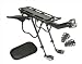 Produktbild extrbici Fahrrad Hinterrad Rack mit Fender & reflektierende & Rücklicht Kissen Aluminium Legierung Fahrrad Rack Quick Release Stange 90 kg Support Gewicht, schwarz