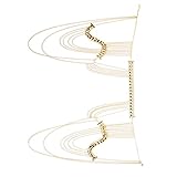 collar de cadena del hombro de oro con estilo, popular y hermoso