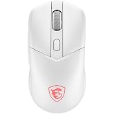 MSI GG VERSA 300 ELITE WIRELESS WHITE 65 GRAM GAMING MOUSE 26000 DPI 1000 Hz / 1MS PIXART PAW-3395DM OMRON MICRO SWITCH RGB L