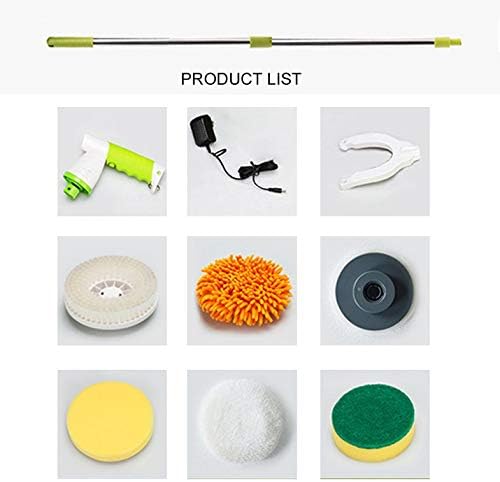 Household Use Electric Charging Cleaning Brush Adjustable 360 Rotating Automatic Cleaning Window Floor Mop Green