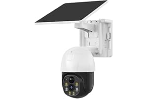 XIAOVV 4G LTE Kamera zewnętrzna, 5MP HD, 360° podwójny obiektyw, nocne widzenie kolorowe, IP66 wodoodporna, bezprzewodowa, z oświetleniem, kamera Cloud Edge.