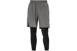 Hovershoes Garçons Course à pied Collants de compression Pantalons d’entraînement Shorts d’entraînement 2 en 1 Pantalon de sport actif Leggings d’entraînement de basketball pour 5-12 ans Enfants Jeune