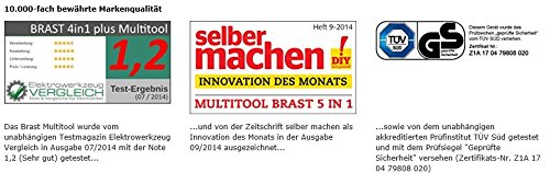 BRAST Benzin Multitool 3.0 PS 5 in1 Motorsense Heckenschere Hochentaster Rasentrimmer Astsäge Freischneider 52cm³ TÜV geprüft - 7