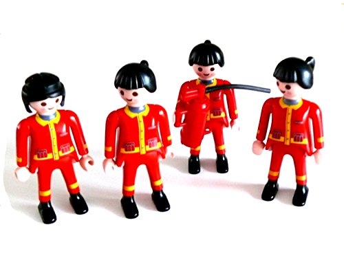 Preisvergleich Produktbild playmobil ® - 4 Figuren - Frauen - Feuerwehr Feuerwehrfrauen in Uniform