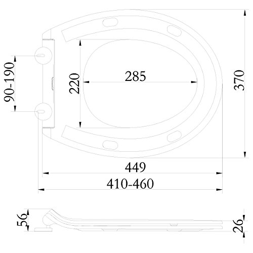 WC-Sitz Blau / Weiß Premium Slim *extra dünn* mit Absenkautomatik, zur Reinigung abnehmbar - 4
