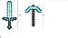 Produktbild Flourishing Minecraft, Blaues Diamantschwert und Spitzhacke im Set
