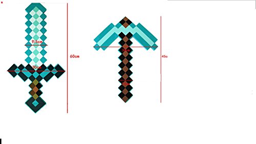 Preisvergleich Produktbild Flourishing Minecraft, Blaues Diamantschwert und Spitzhacke im Set