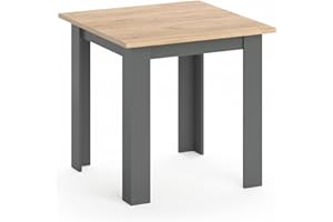 Vicco Tavolo da pranzo Karlos, Quercia dorata/Antracite, 80 x 80 cm