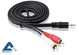 AKSHAJ Gold Plated Stereo to 2 RCA Splitter Audio Cable - 3.5 mm Male to 2-RCA Male Aux Cable - 1.2 M RS.120 (76.00% Off) - Amazon