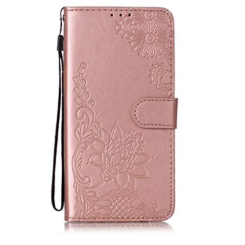 Preisvergleich Produktbild Homikon PU Leder Hülle Schön Spitze Schutzhülle Brieftasche Ledertasche Bookstyle Lanyard Weiche Handyhülle Kunstleder Lederhülle Silikon Tasche Kompatibel mit iPhone 11 Pro Max - Roségold