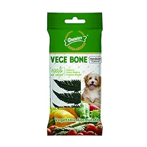 Gnawlers Puppy Snack, Healthy & Edible, with Added Prebiotics, Vitamins & Minerals, Balanced Omega 3&6 for Shiny Coat & Healthy Skin, Vege Bone, 7 Pieces, 60gm, Pack of 4