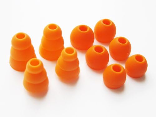 Complete-Full Orange Set Replacement Earbuds Eartips for Monster Beats Dr. Dre Tour, urBeats 2.0, HeartBeats 2.0 (Lady Gaga), DiddyBeats and Monster Turbine Pro In-Ear Stereo Earphones