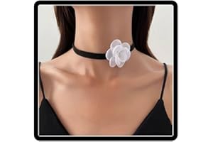 Dishowme Kwiat róży skórzany choker naszyjnik vintage francuski aksamit flokowany materiał naszyjnik obroża biżuteria dla kobiet dziewcząt bankiet bal impreza