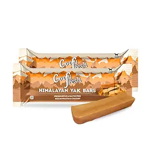 Goofy Tails Himalayan Yak Milk Dog Chew | Yak Milk Churpi for Dogs | Healthy and Delicious Vegetarian Dog Treat | 1 Small Bar per Pack - 30 g | Pack of 2