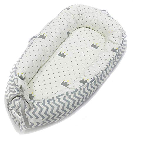 Hbitsae Cama Nido de Bebé Recién Nacido para Acurrucarse, Reductor Protector de Cuna Cama de Viaje, para Dormir Baby Nest Nido bebé Reductor De Cuna Reversible Capullo Multifuncional de Baby