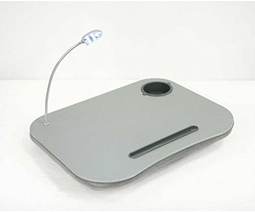 PADDED PORTABLE LAP DESK &amp; READING LIGHT LAPTOP LAP TRAY AND PEN HOLDER