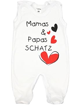 TupTam Unisex Baby Strampler mit Spruch Mamas & Papas Schatz
