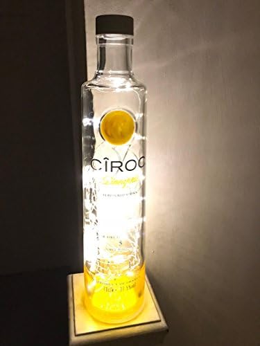 Ciroc Pineapple Vodka Glass Bottle 70cl LED Lamp